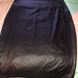 Faux leather skirt